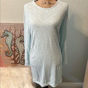 J. Jill Soft Blue Knit Top